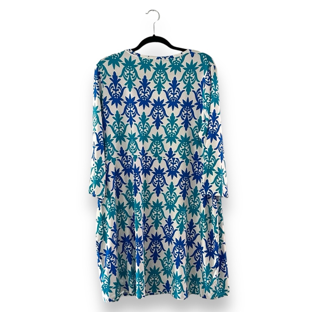 Boden Tropical Stamp Tori Jersey Stretch Printed Mini Dress Size 16/18 Long - Picture 7 of 10